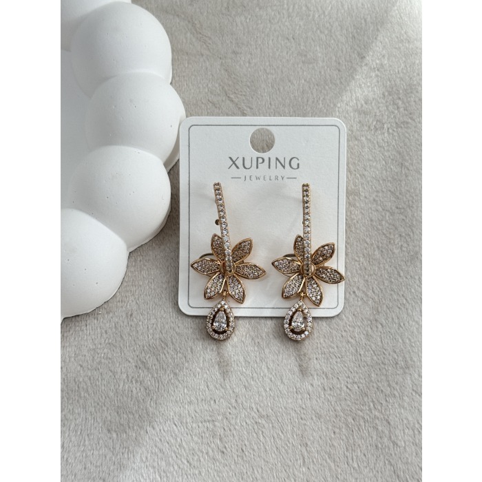 Xuping Sallantılı ;Papatya Rose Gold Küpe